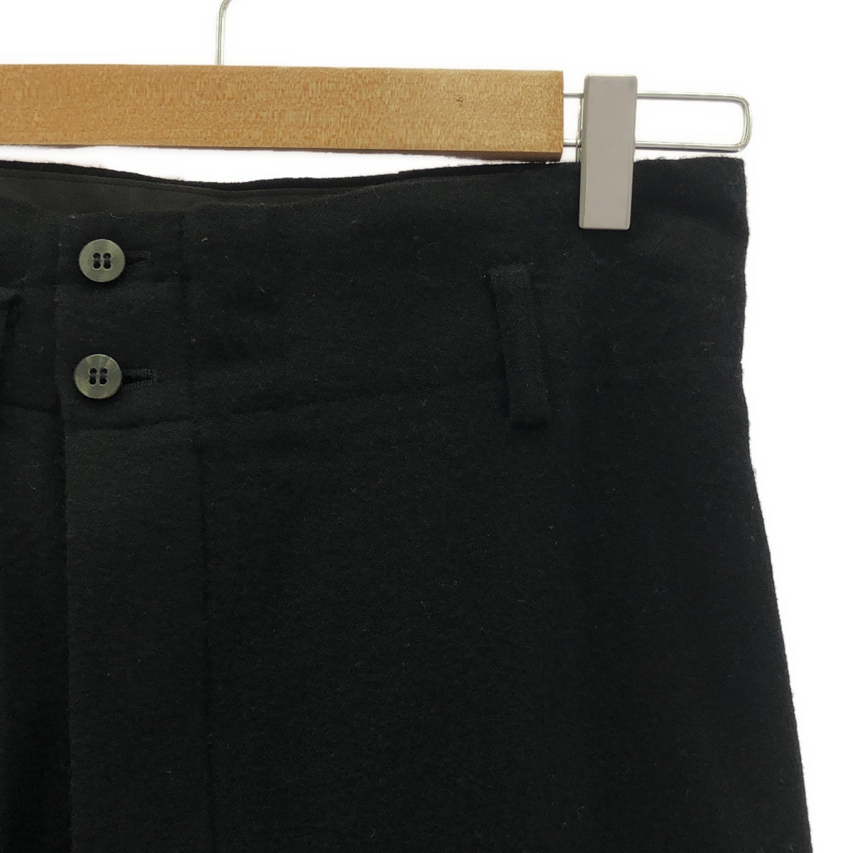 tricot COMME des GARCONS / トリココムデギャルソン | AD1988 | ウール タック アシンメトリー ワイドパンツ | M | ブラック | レディース