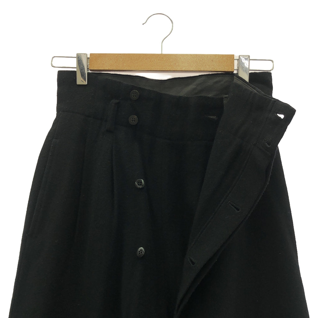 針織 COMME des GARCONS |西元1988年 |羊毛塞入不對稱寬褲 | M |黑色 |女性的