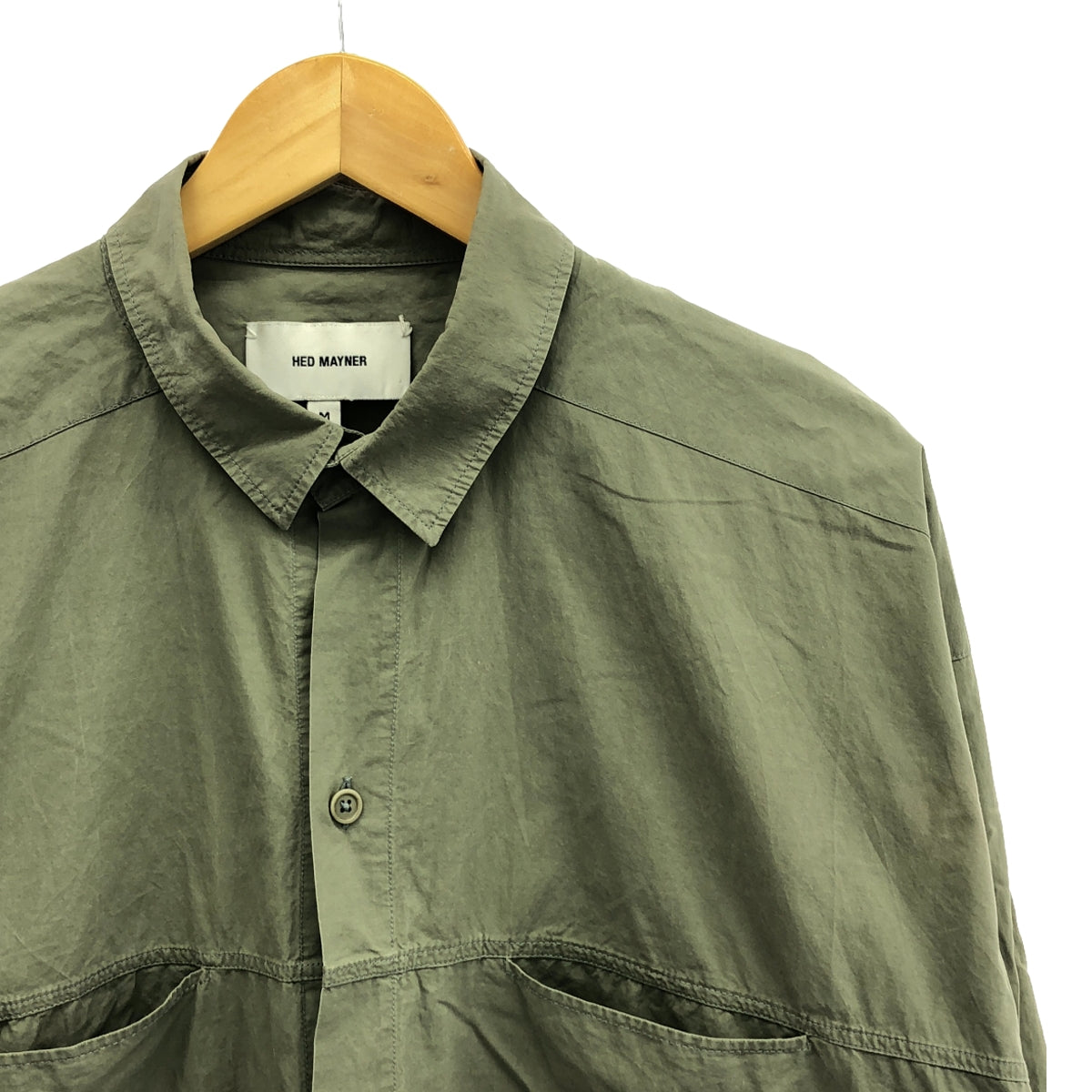 HED MAYNER | Cotton oversized shirt | M | Khaki | Men's