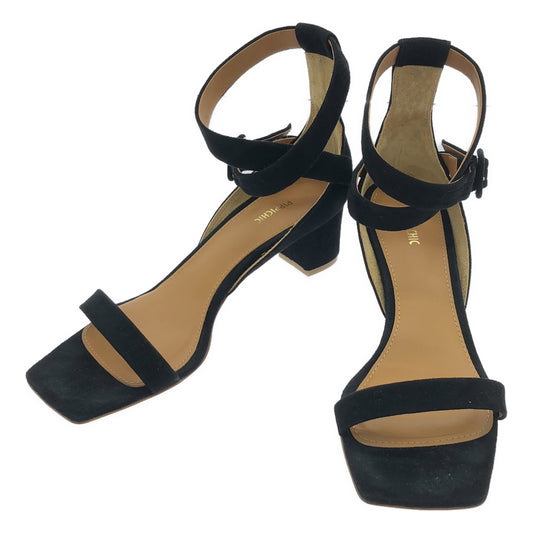 PIPPICHIC | UNITED ARROWS Special Edition Suede Ankle Cross Strap Sandals | 35 1/2 | Women's