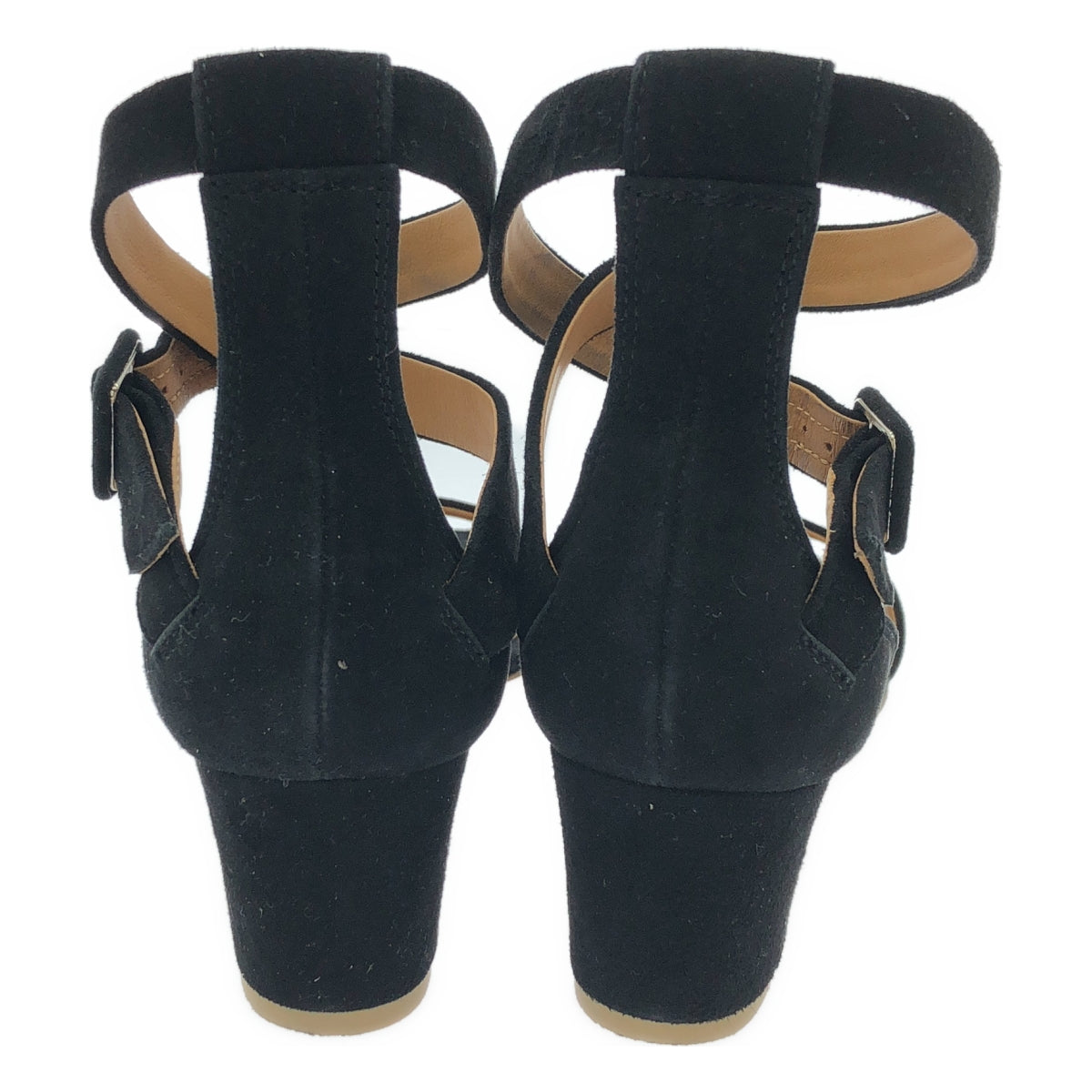 PIPPICHIC | UNITED ARROWS 特別版絨面革踝交叉帶涼鞋 | 35 1/2 |黑色 |女性的