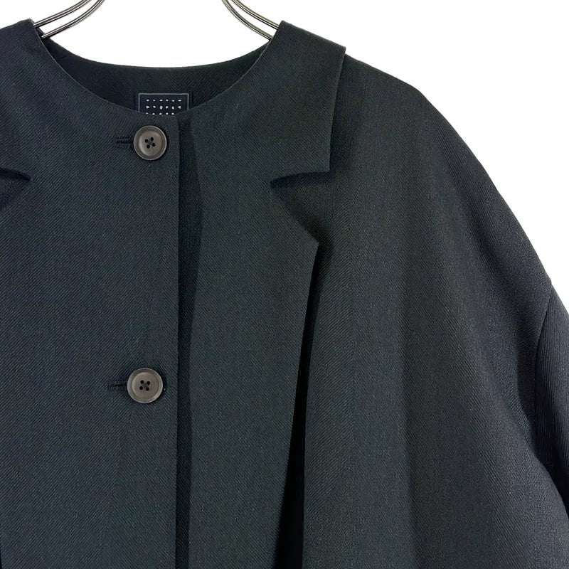 mina perhonen / ミナペルホネン | 2021AW | piena / ピエーナ オーバーシルエット ノーカラー コート / 総裏地 | 38 | レディース