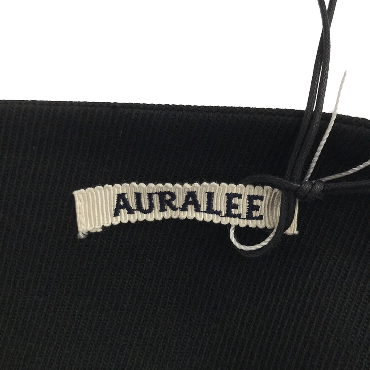 【신품】 AURALEE / 오라리 | 2023AW | DOUBLE CLOTH HARD TWIST CARSEY HAND SEWN SKIRT 스커트 | 2 | 블랙 | 여성