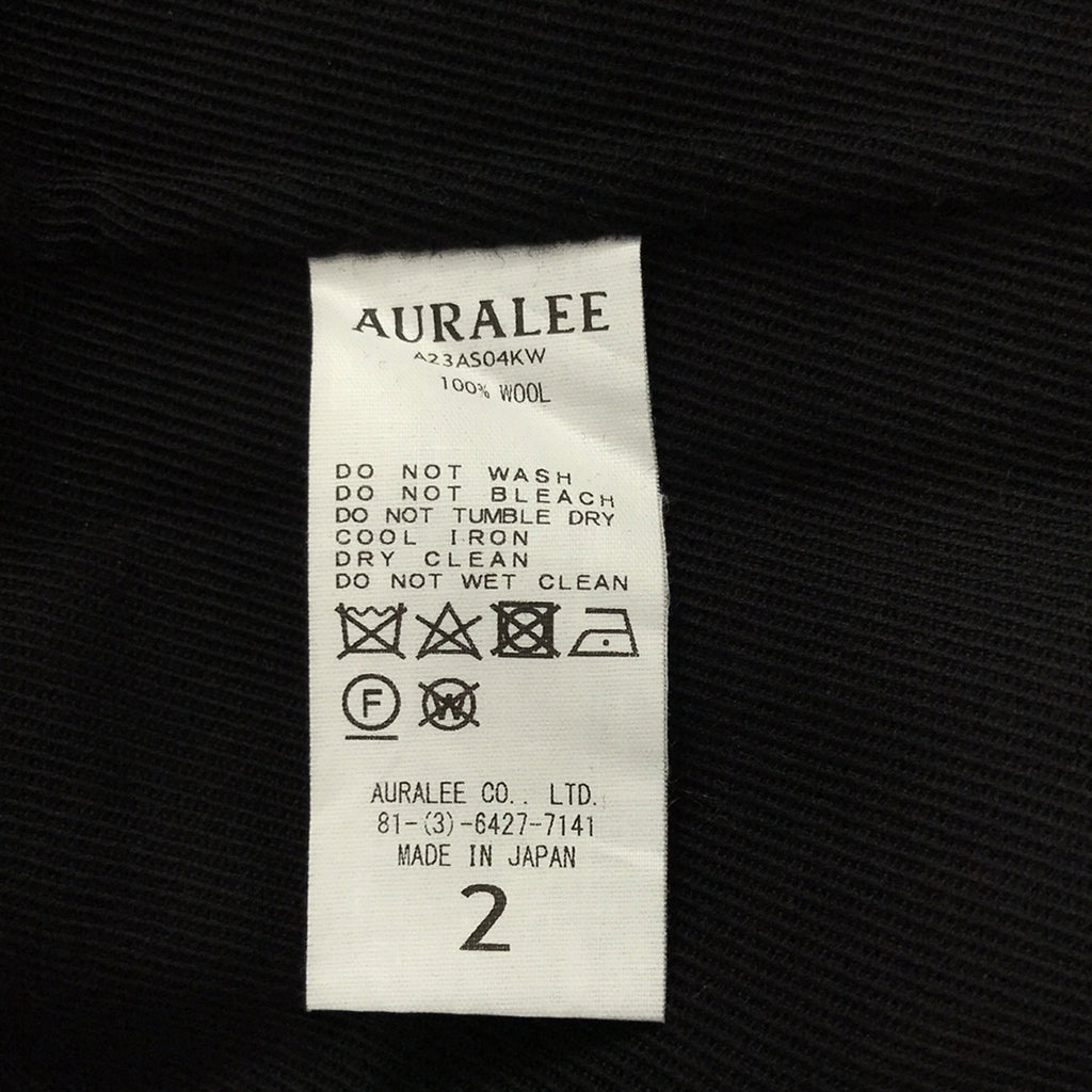 【신품】 AURALEE / 오라리 | 2023AW | DOUBLE CLOTH HARD TWIST CARSEY HAND SEWN SKIRT 스커트 | 2 | 블랙 | 여성