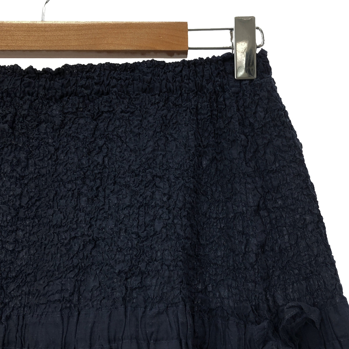 me ISSEY MIYAKE | Washer-switched drawstring long skirt / lined | Navy | Women's