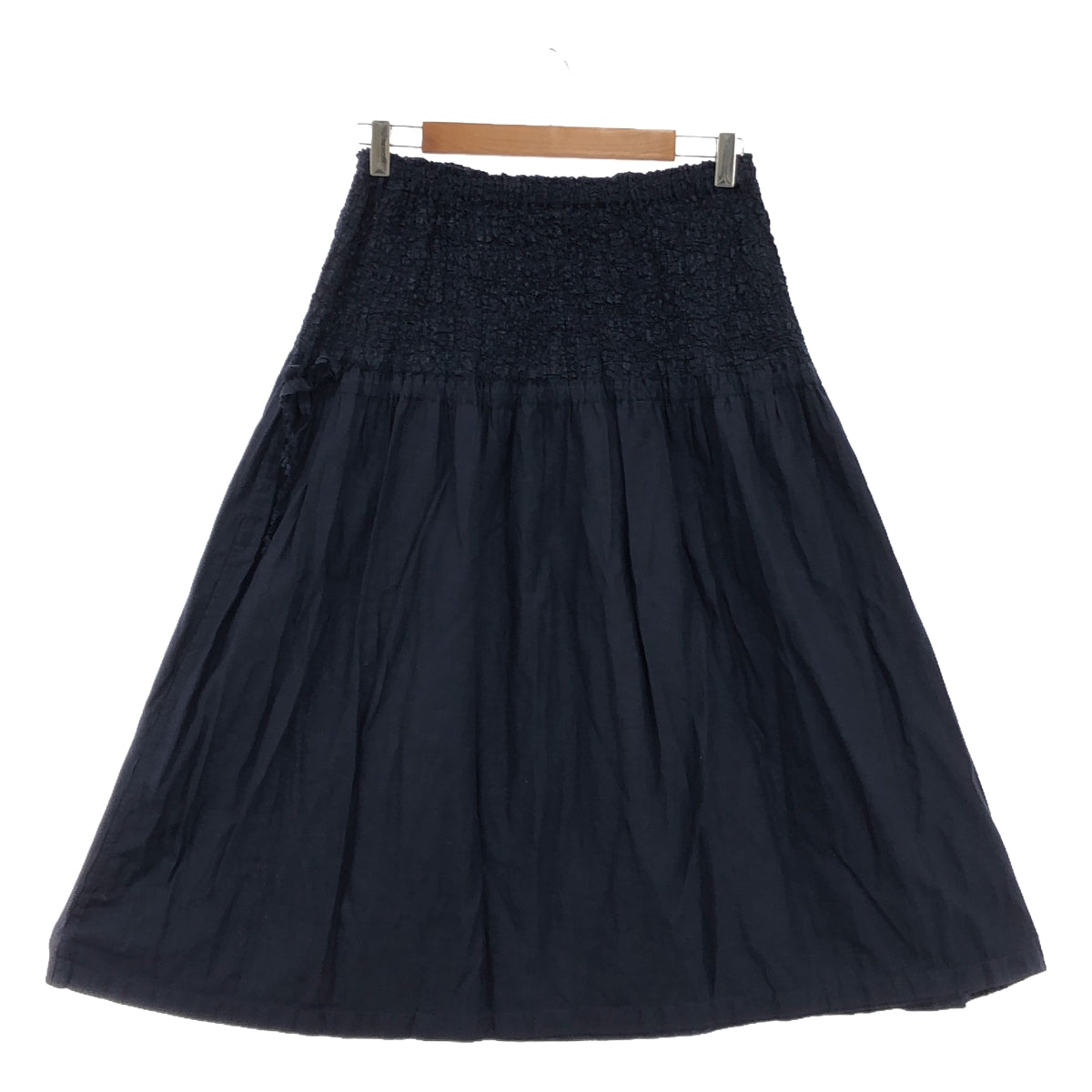 me ISSEY MIYAKE | Washer-switched drawstring long skirt / lined | Navy | Women's