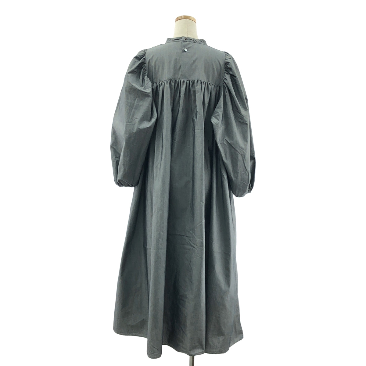 GALERIE TISSU | 有機棉褶皺洋裝 | 灰色 | 女款