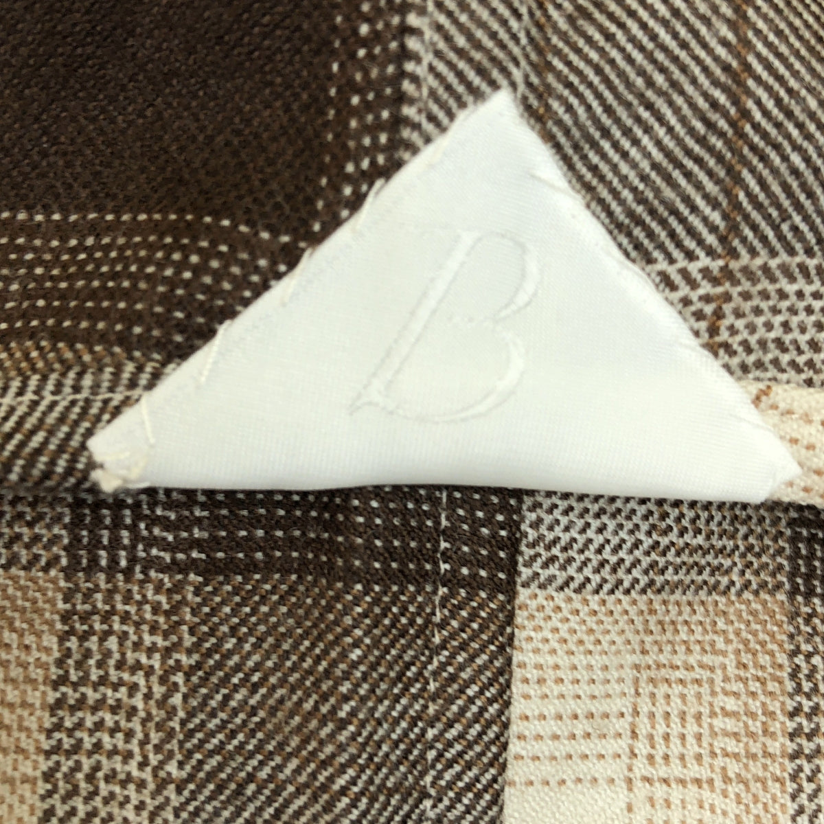 【美品】  Aquellos Ojos Verdes BISHU / アケヨスオホスベルデスビシュウ | Wool Ombre Wide collar shirts / オンブレ チェック シャツ | 4 | ブラウン系 | メンズ