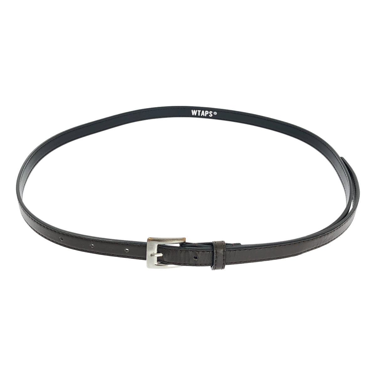 WTAPS / ダブルタップス | T15 01 BELT SYNTHETIC LEATHER ナロー ベルト | ブラウン | メンズ