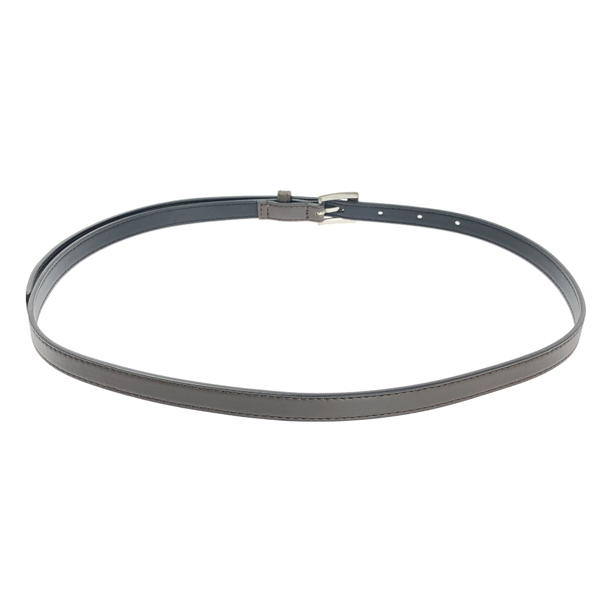 WTAPS / ダブルタップス | T15 01 BELT SYNTHETIC LEATHER ナロー ベルト | ブラウン | メンズ