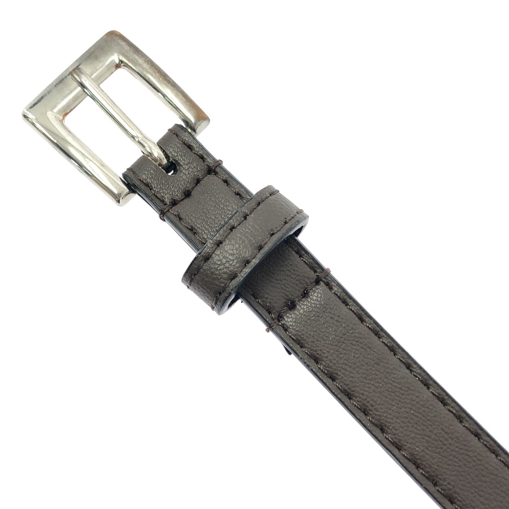 WTAPS / ダブルタップス | T15 01 BELT SYNTHETIC LEATHER ナロー ベルト | ブラウン | メンズ
