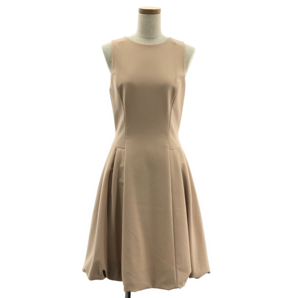 【美品】  FOXEY NEW YORK / フォクシーニューヨーク | アクトレス ストレッチスムース バルーン ワンピース | 38 | ベージュ | レディース