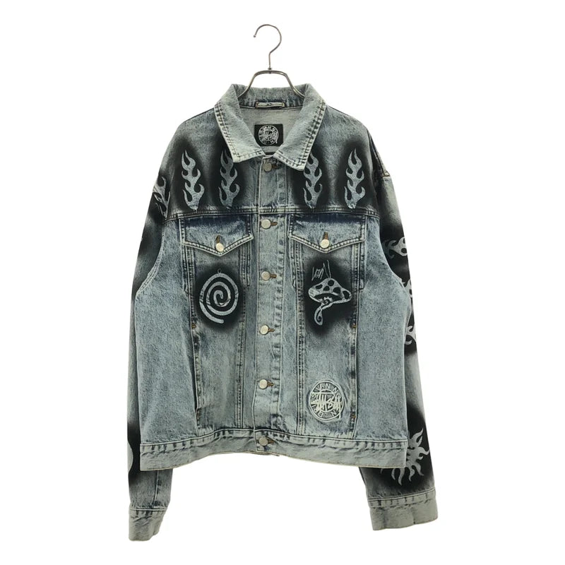 STUSSY / ステューシー | 2024AW | ×DRIES VAN NOTEN / Hand Stencilled Denim Jacket デニムジャケット | L | メンズ