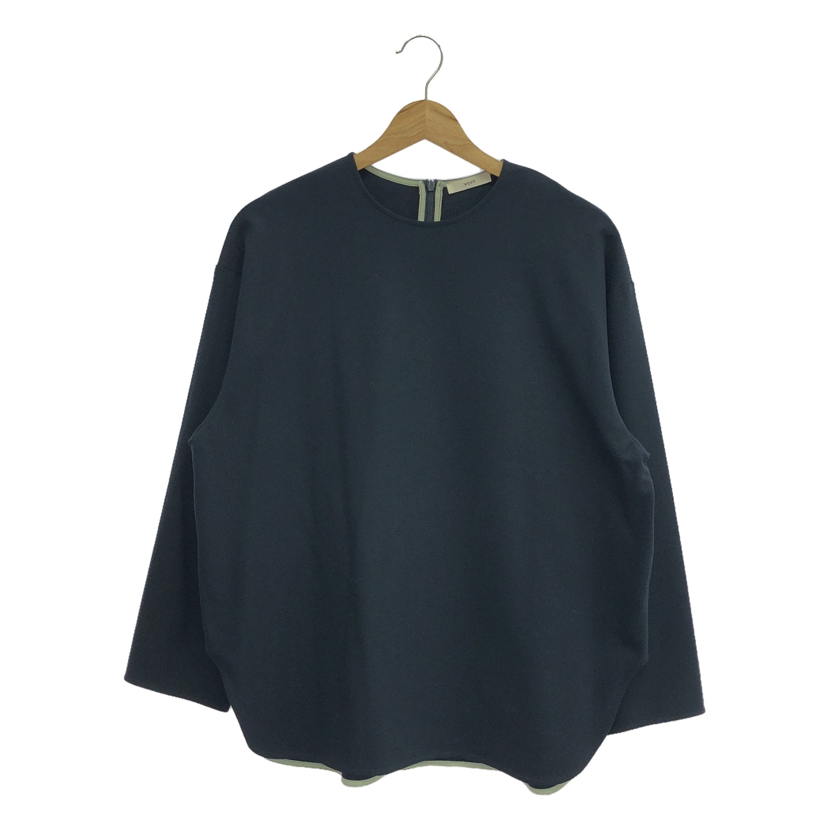 [狀況良好] yori | 2023秋冬 |溫暖羊毛 T 卹剪裁和縫紉 | F |海軍 |女性的