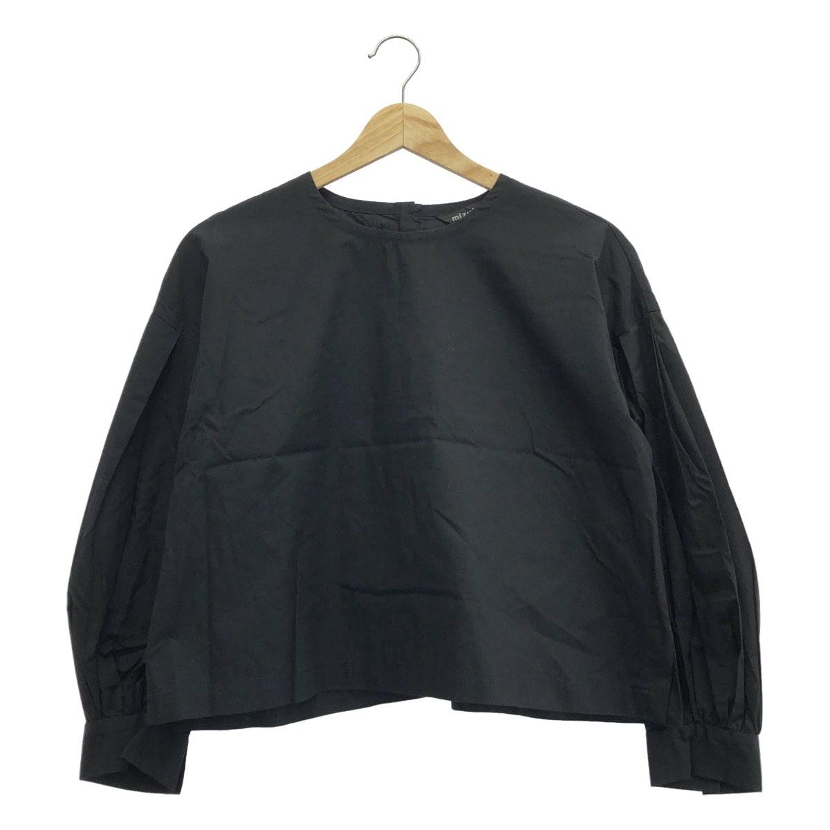 mizuiroind / ミズイロインド | コットン ギャザースリーブ プルオーバー | ブラック | レディース