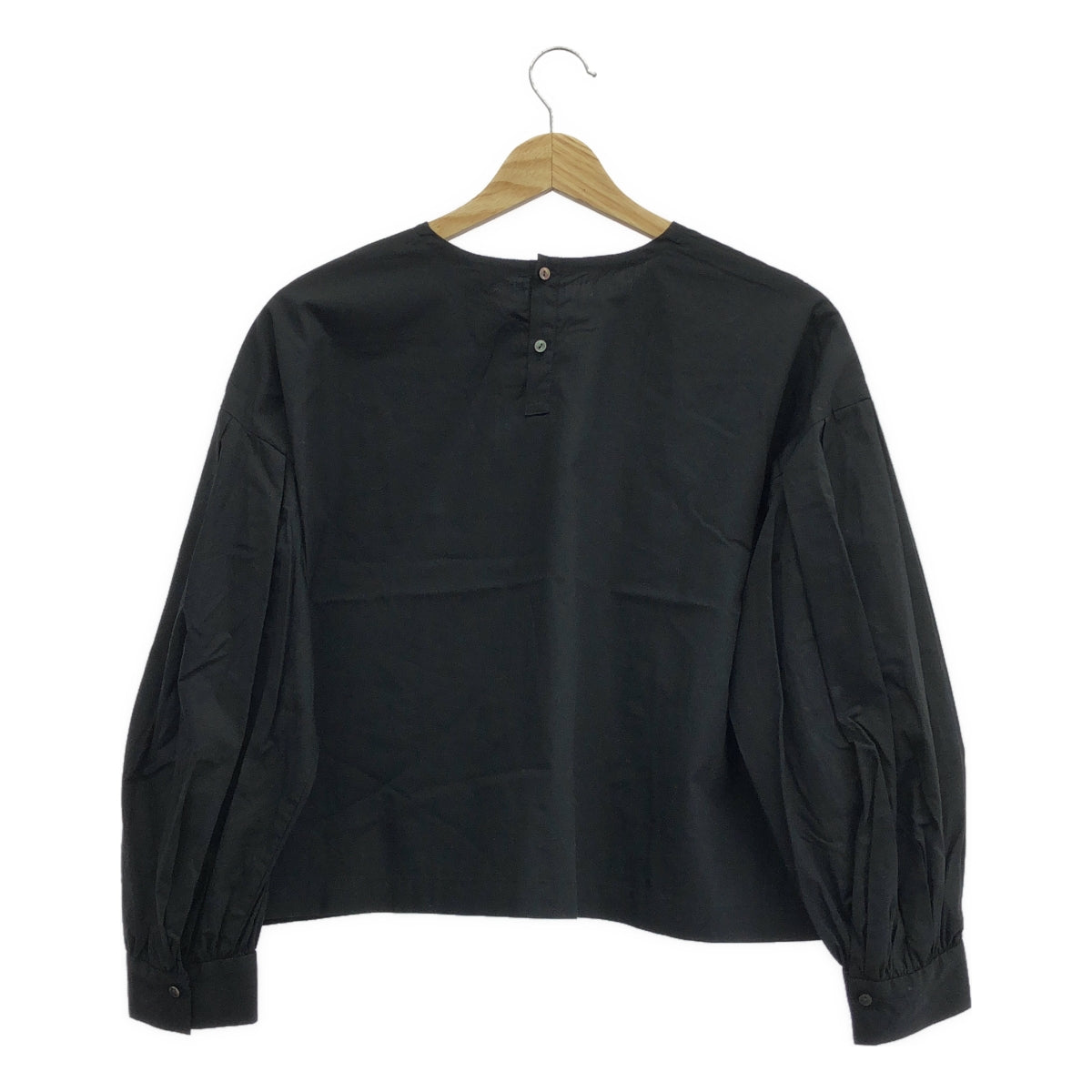 mizuiroind / ミズイロインド | コットン ギャザースリーブ プルオーバー | ブラック | レディース