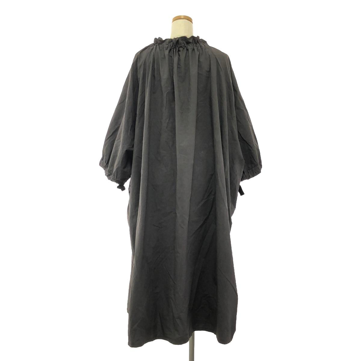 nest robe / ネストローブ | 2021SS | コットンラミーボリュームワンピース | F | チャコールグレー | レディース