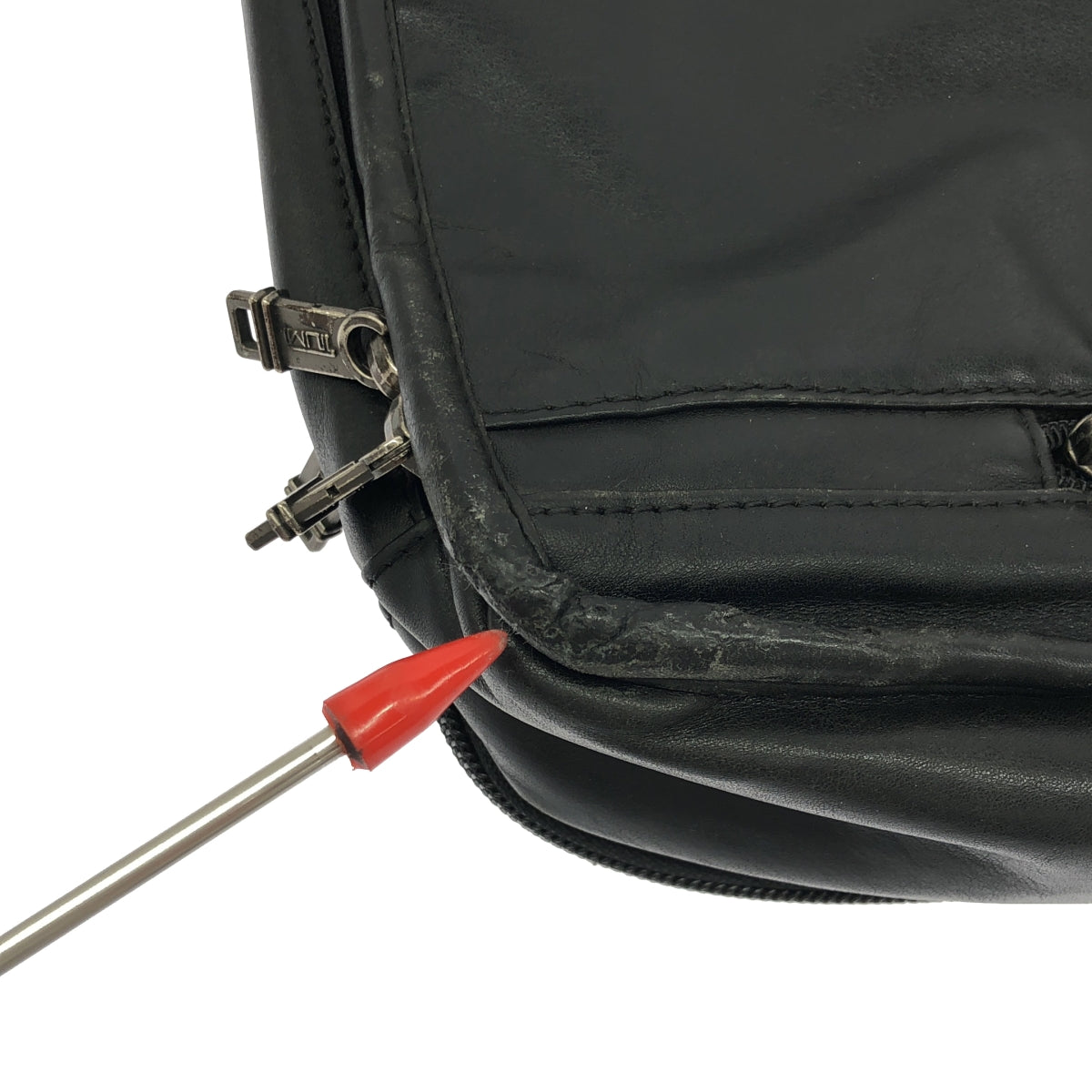 TUMI / 투미 | ALPHA 가죽 서류 가방 | 블랙 | 남성