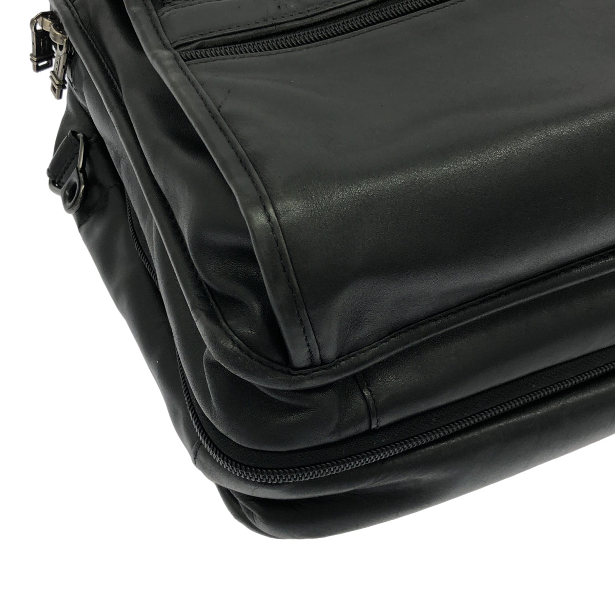 TUMI / 투미 | ALPHA 가죽 서류 가방 | 블랙 | 남성