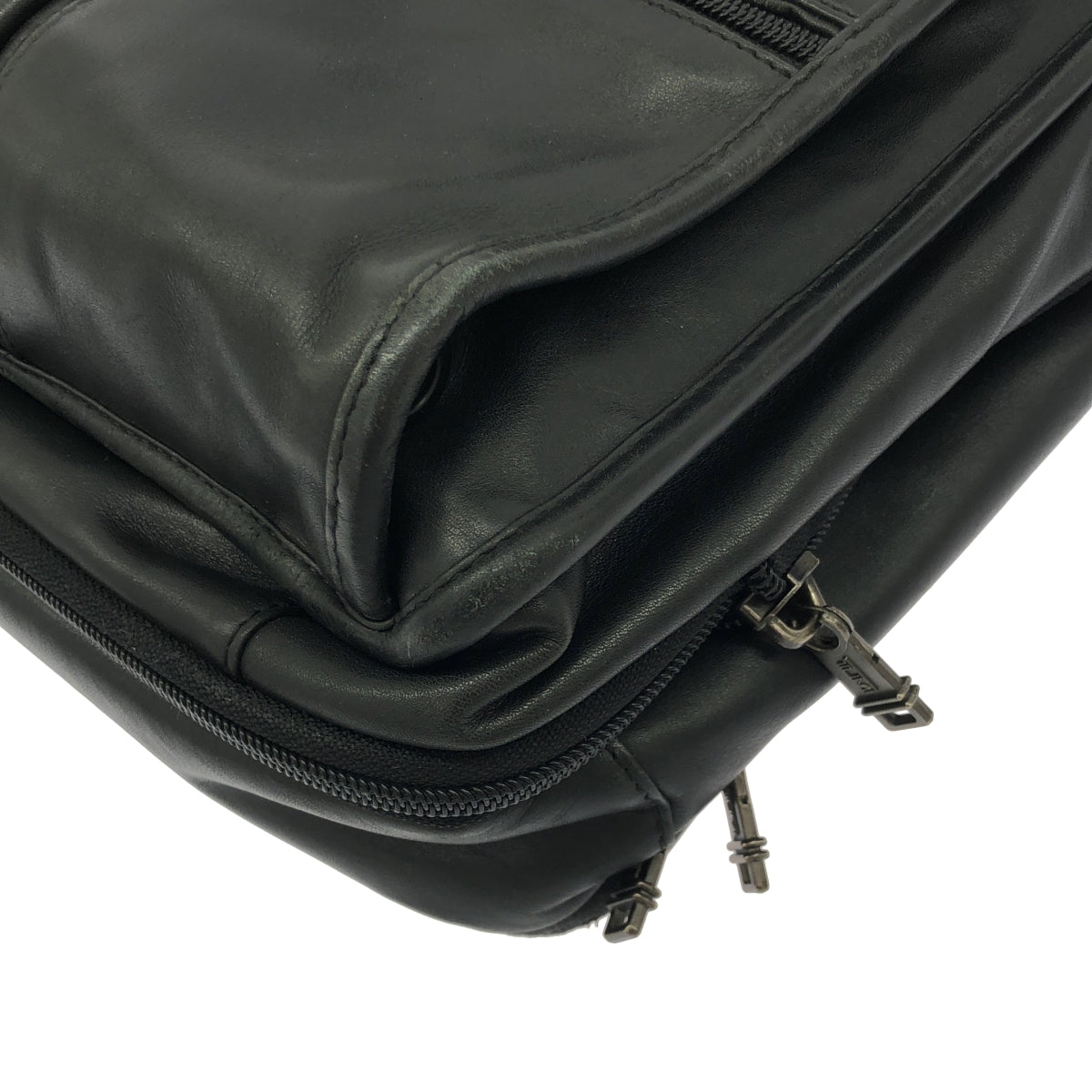 TUMI / 투미 | ALPHA 가죽 서류 가방 | 블랙 | 남성