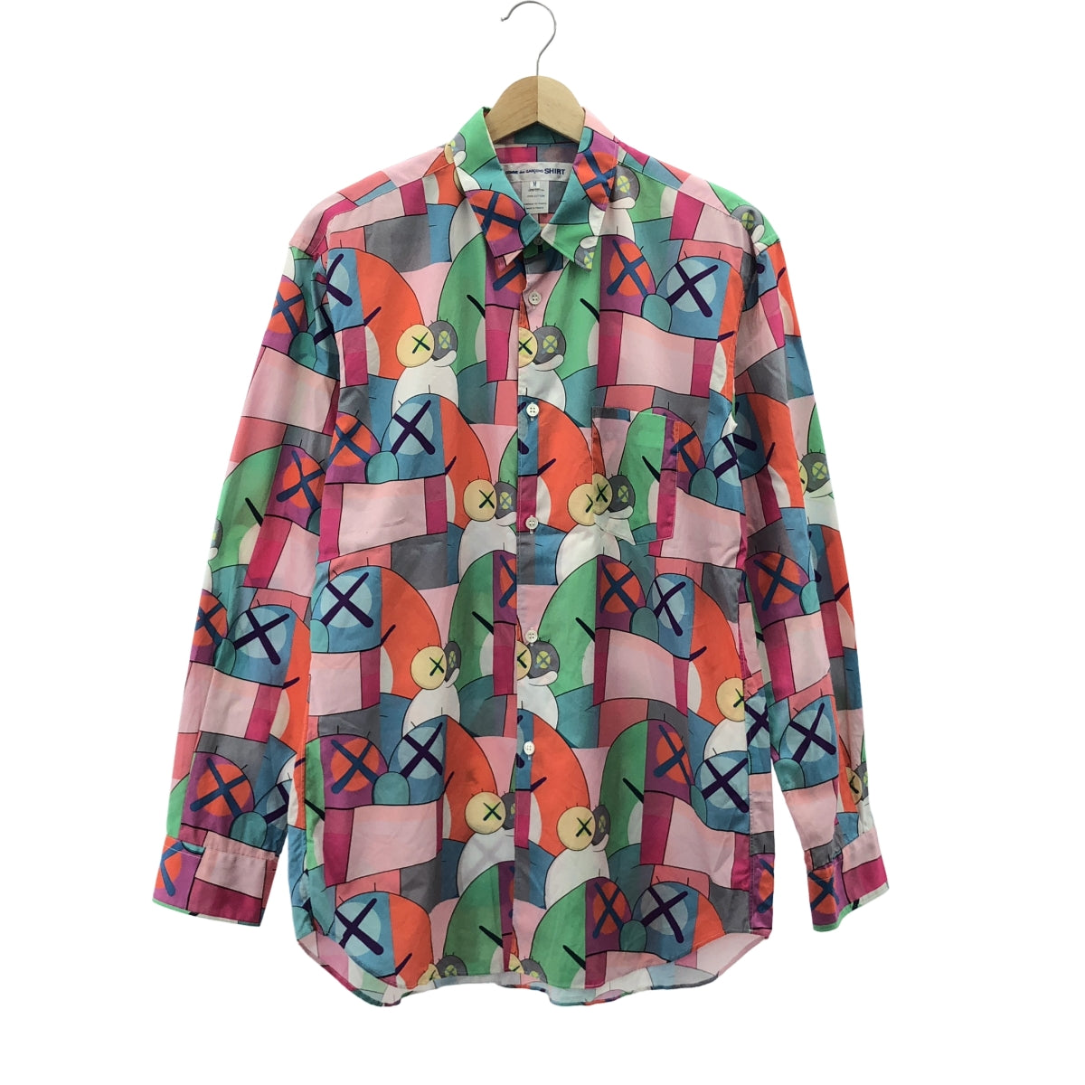COMME des GARÇONS 襯衫 | 2021 秋冬 | KAWS x CLASSIC SHIRT 全印花棉質襯衫 | M 碼 | 多色 | 男款
