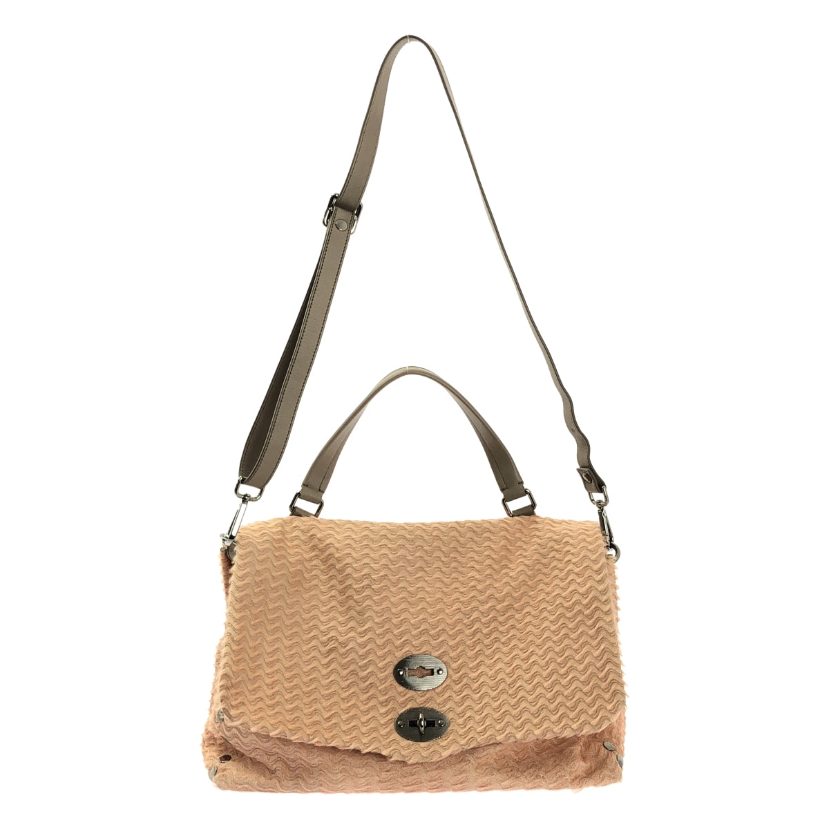 [狀況良好] ZANELLATO | POSTINA ANNI 50 2 路肩背包 | SHOPBOP粉紅/米色|女性的