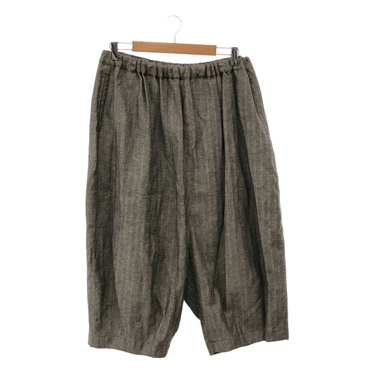 grandma MAMA daughter | Herringbone drawstring wide balloon pants / lined | 2 | Women's