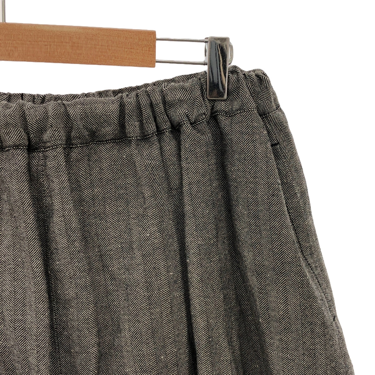 grandma MAMA daughter | Herringbone drawstring wide balloon pants / lined | 2 | Women's