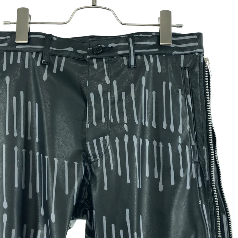 BLACK COMME des GARCONS / ブラックコムデギャルソン | 2025AW | エコレザー サイドジップ パンツ | M | メンズ