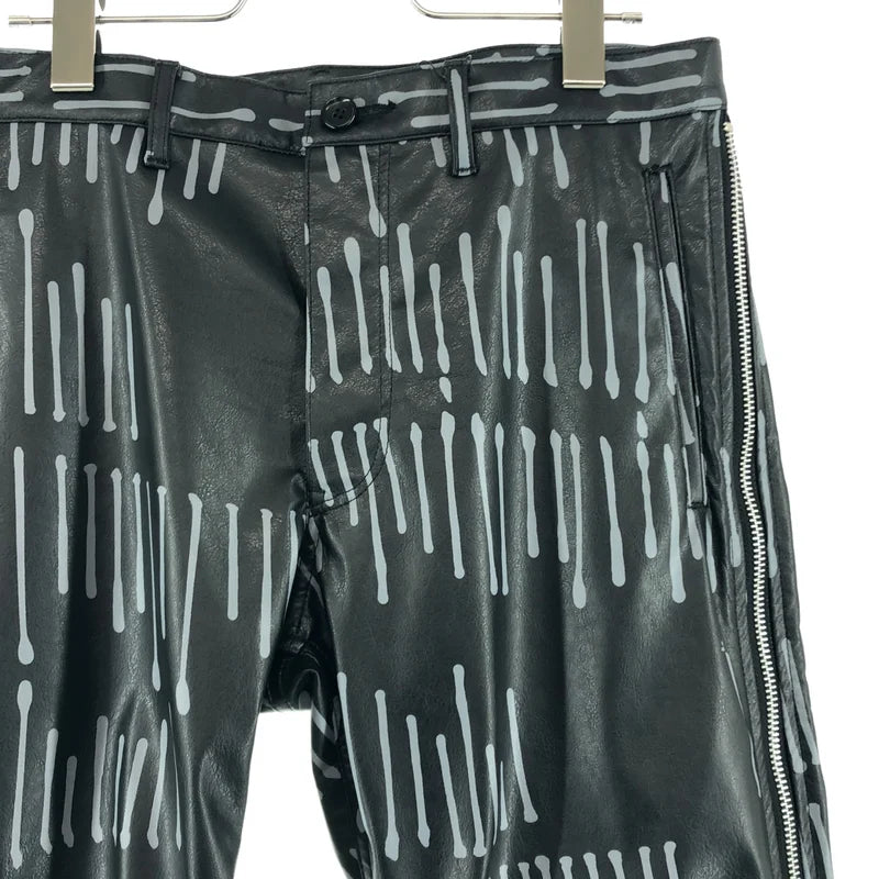 BLACK COMME des GARCONS / ブラックコムデギャルソン | 2025AW | エコレザー サイドジップ パンツ | M | メンズ