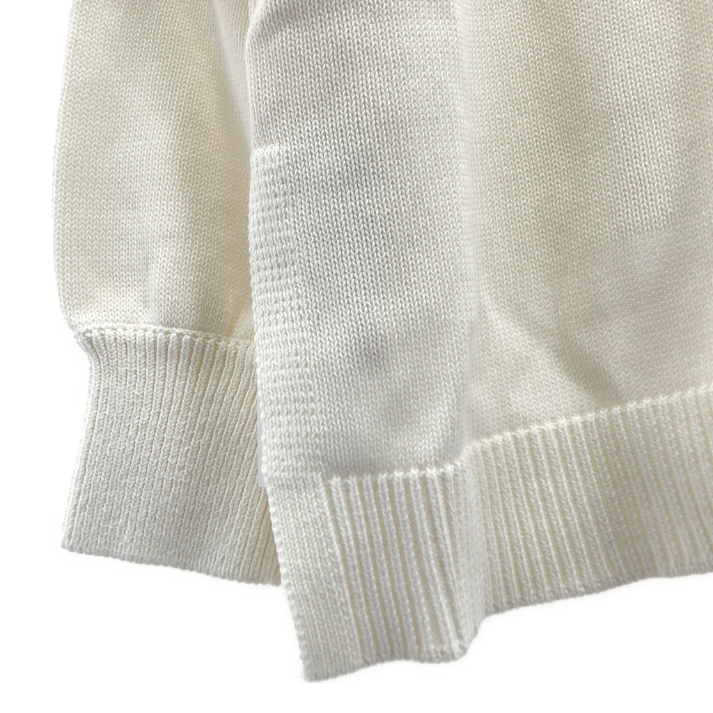 【美品】  Diagram GRACE CONTINENTAL / ダイアグラム | コットン カットアウト スリット ニット プルオーバー | 36 | ホワイト | レディース