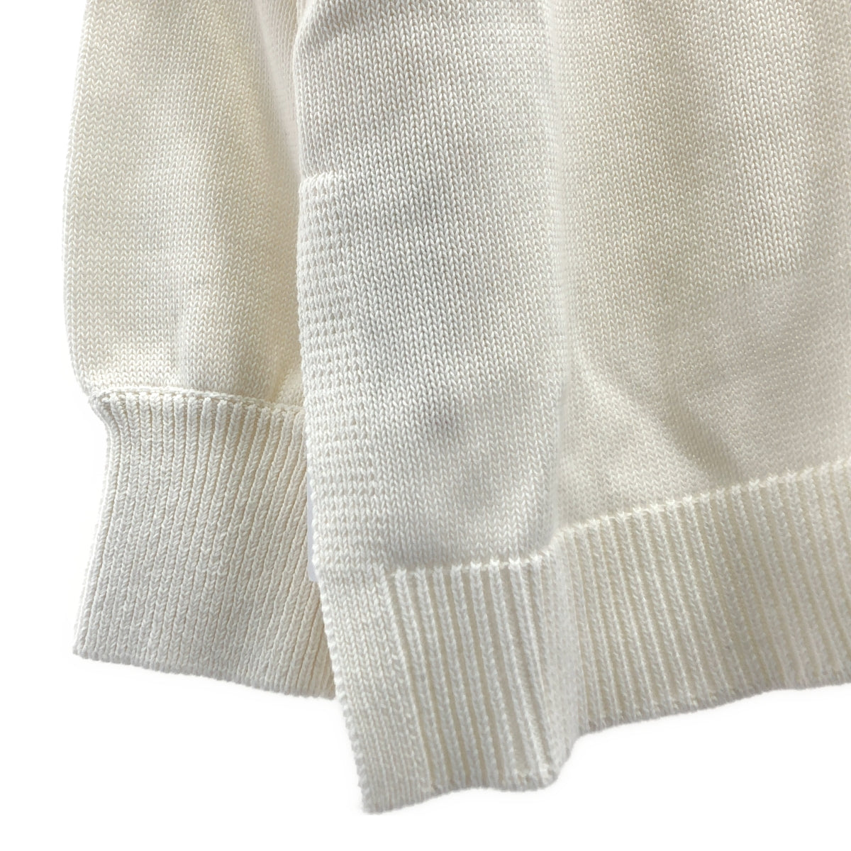 【美品】  Diagram GRACE CONTINENTAL / ダイアグラム | コットン カットアウト スリット ニット プルオーバー | 36 | ホワイト | レディース