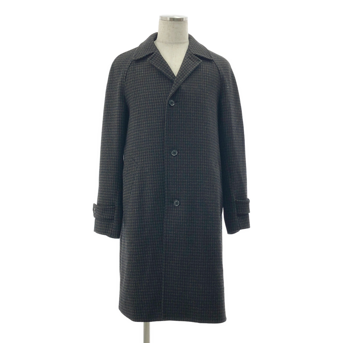 圓環外套 | 千鳥格羊毛切斯特菲爾德大衣 | 尺寸 50 | 棕色/黑色 | 男款