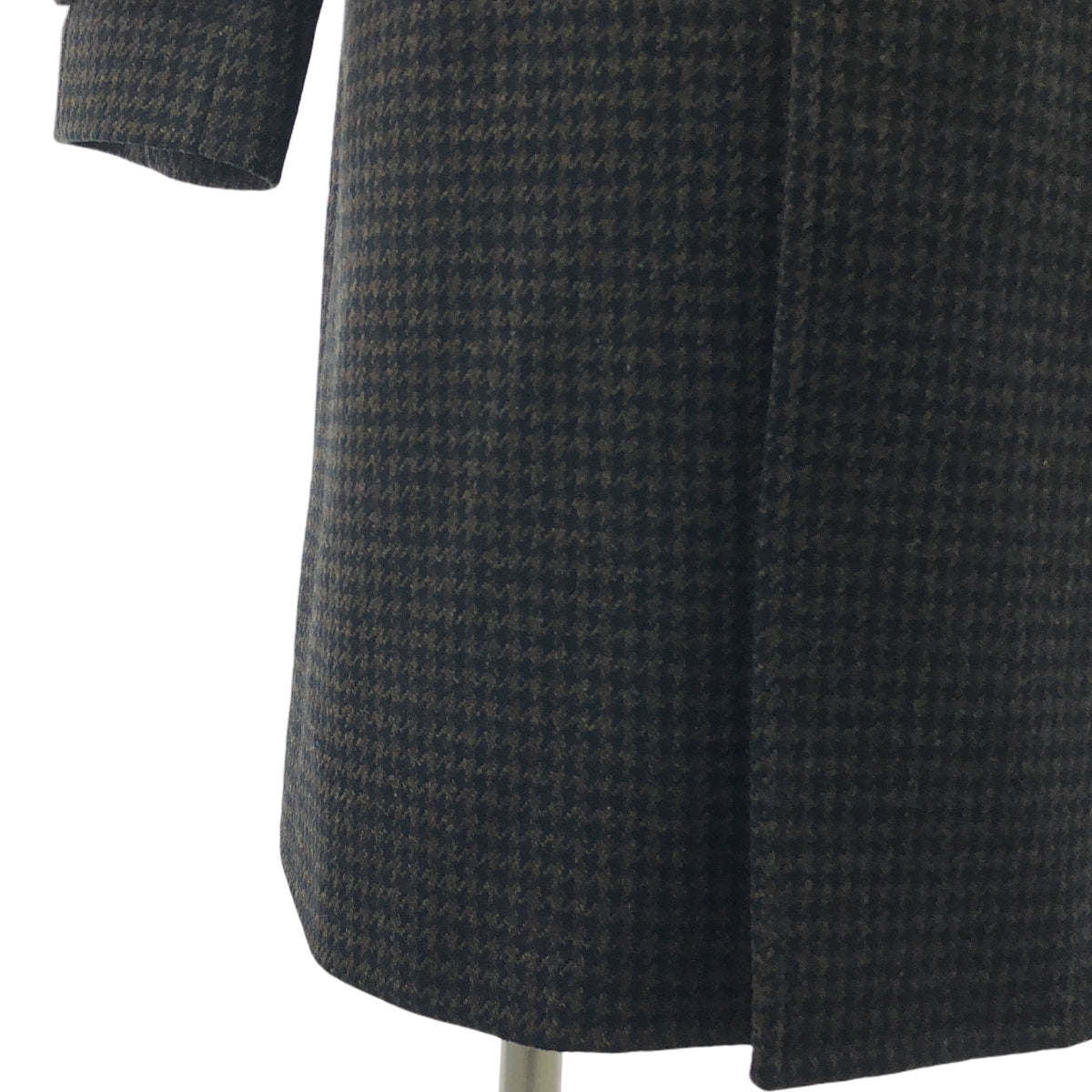 RING JACKET / リングジャケット | ハウンドトゥース ウール チェスターコート | 50 | ブラウン / ブラック | メンズ