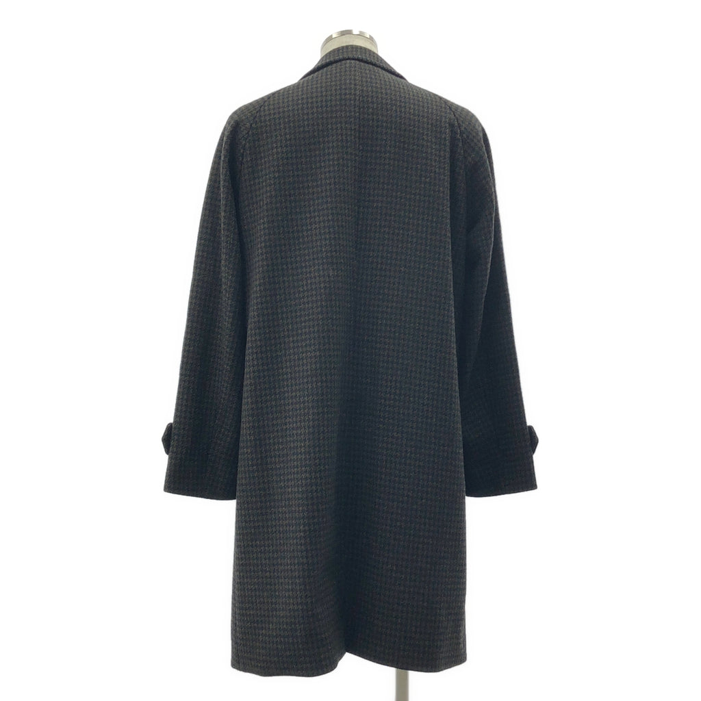 RING JACKET / リングジャケット | ハウンドトゥース ウール チェスターコート | 50 | ブラウン / ブラック | メンズ