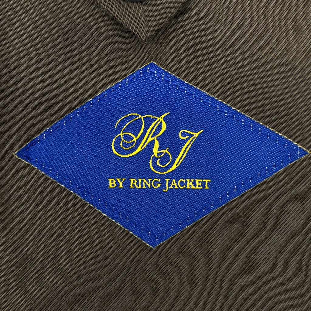 RING JACKET / リングジャケット | ハウンドトゥース ウール チェスターコート | 50 | ブラウン / ブラック | メンズ