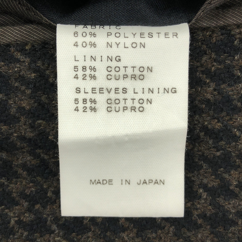 RING JACKET / リングジャケット | ハウンドトゥース ウール チェスターコート | 50 | ブラウン / ブラック | メンズ