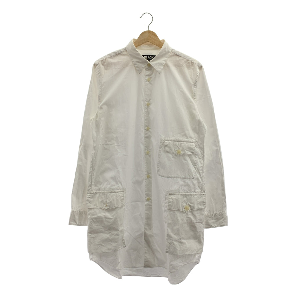 BLACK COMME des GARCONS / ブラックコムデギャルソン | 2020AW | マルチポケット コットン ロングシャツ | L | メンズ