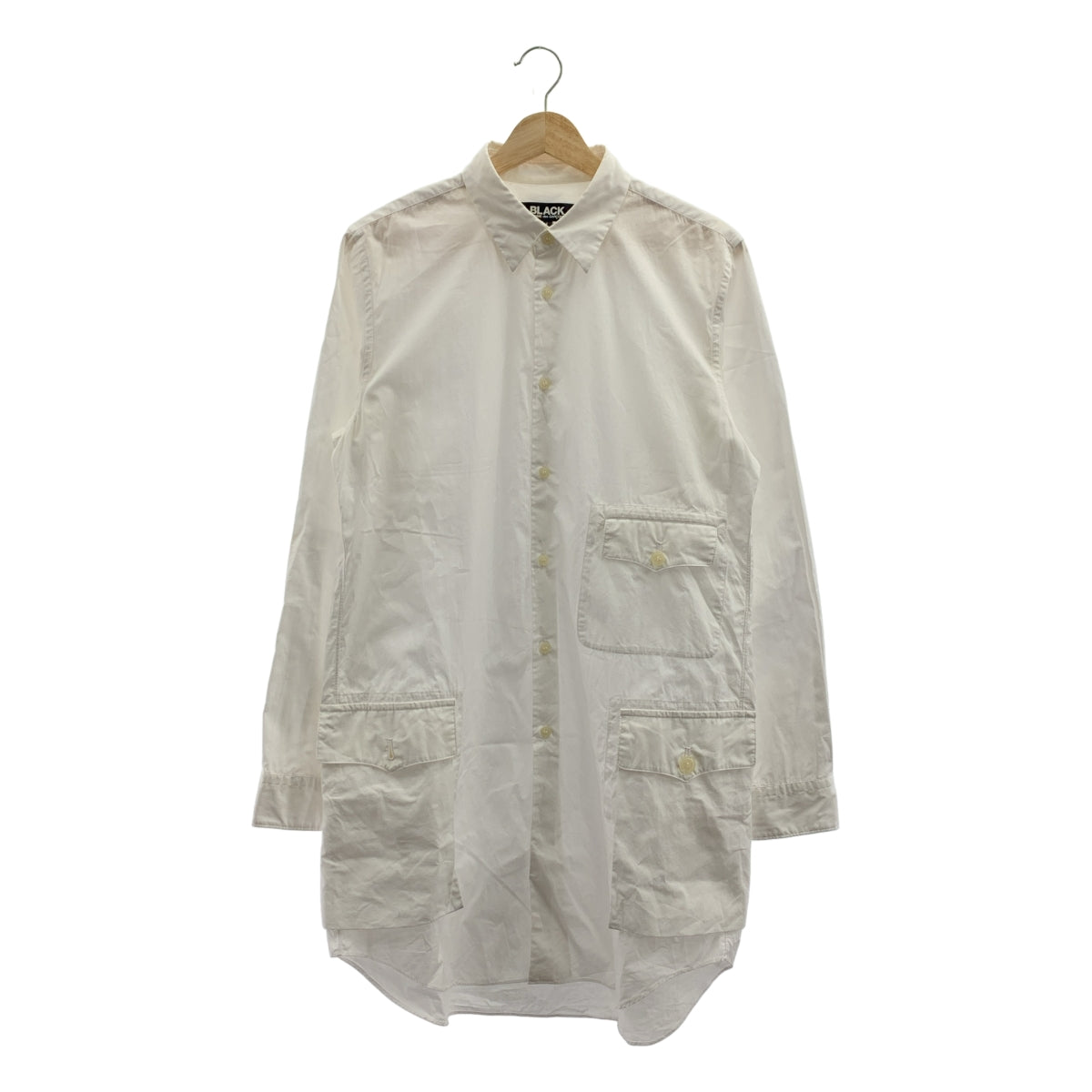 BLACK COMME des GARCONS / ブラックコムデギャルソン | 2020AW | マルチポケット コットン ロングシャツ | L | メンズ