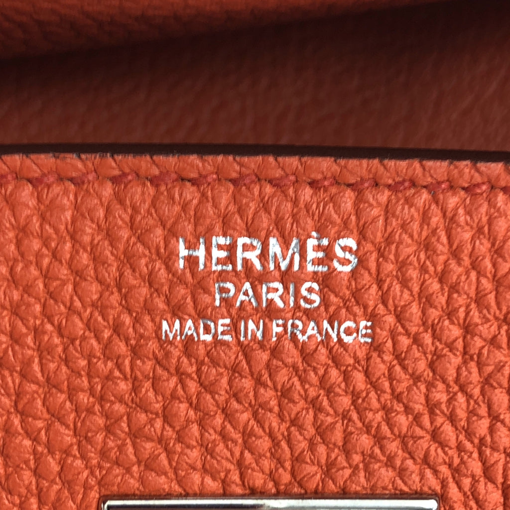 HERMES / 헤르메스 | 버킨 30 토고 가죽 핸드백 X 각인 / 실버 브래킷 |