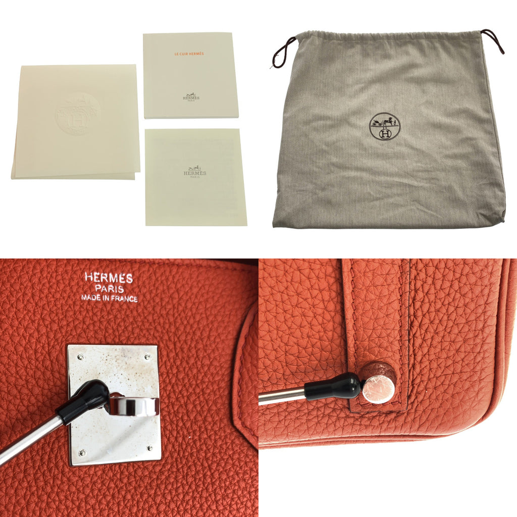 HERMES / 헤르메스 | 버킨 30 토고 가죽 핸드백 X 각인 / 실버 브래킷 |