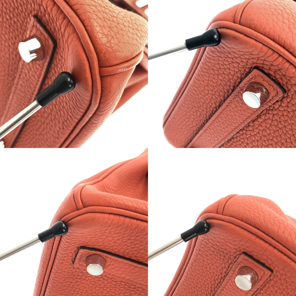 HERMES / 헤르메스 | 버킨 30 토고 가죽 핸드백 X 각인 / 실버 브래킷 |