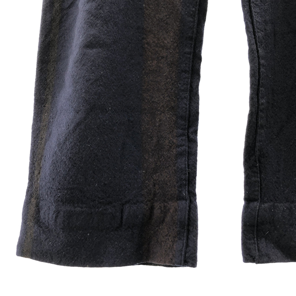 Yohji Yamamoto FEMME | 羊毛扭結腰帶條紋寬褲 | 2碼 | 女款