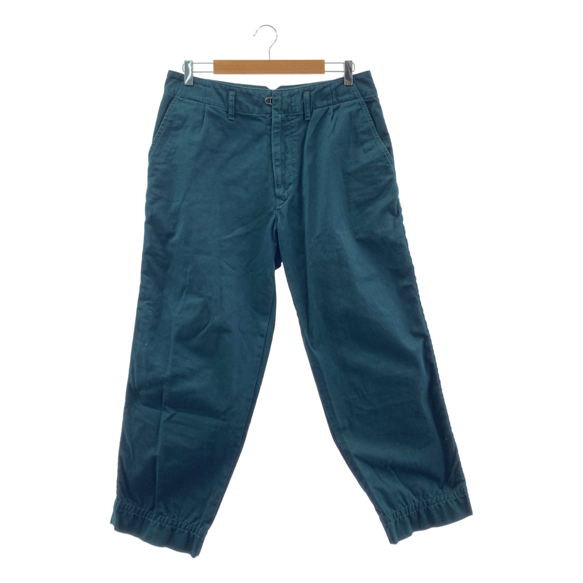 kolor / カラー | PUCKERING PANTS / コットンチノ パッカリング タック ワイドパンツ | 2 | グリーン | メンズ