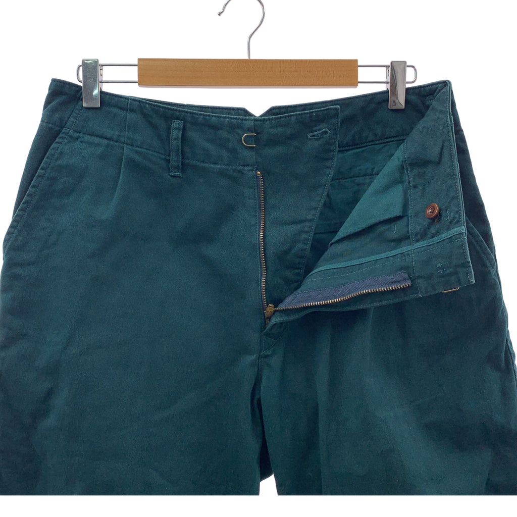 kolor / カラー | PUCKERING PANTS / コットンチノ パッカリング タック ワイドパンツ | 2 | グリーン | メンズ