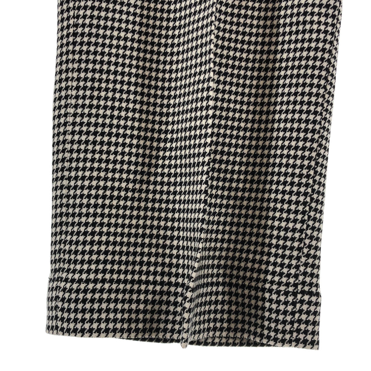 RALPH LAUREN PURPLE LABEL / ラルフローレンパープルレーベル | ウール ストレッチ 千鳥格子 タック イージーパンツ | 0 | レディース