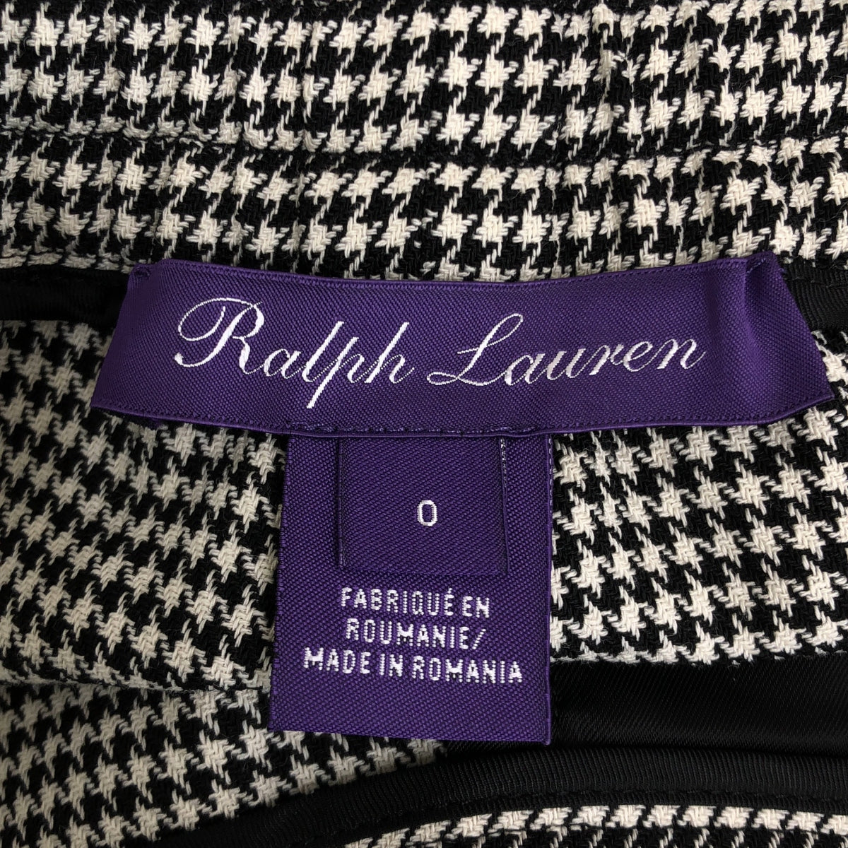 RALPH LAUREN PURPLE LABEL / ラルフローレンパープルレーベル | ウール ストレッチ 千鳥格子 タック イージーパンツ | 0 | レディース