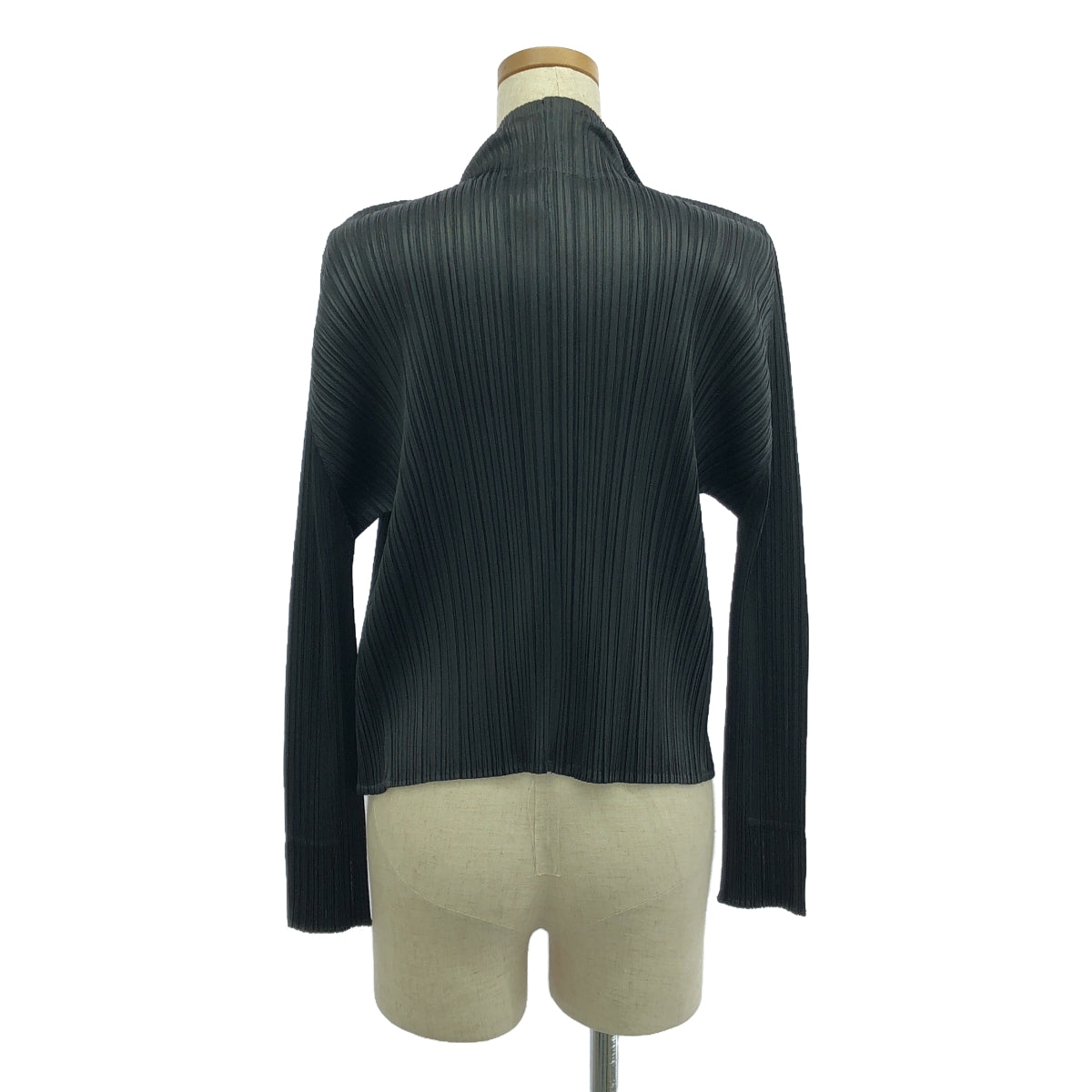 PLEATS PLEASE ISSEY MIYAKE | Pleated design cardigan | Size 3 | Black | Women's