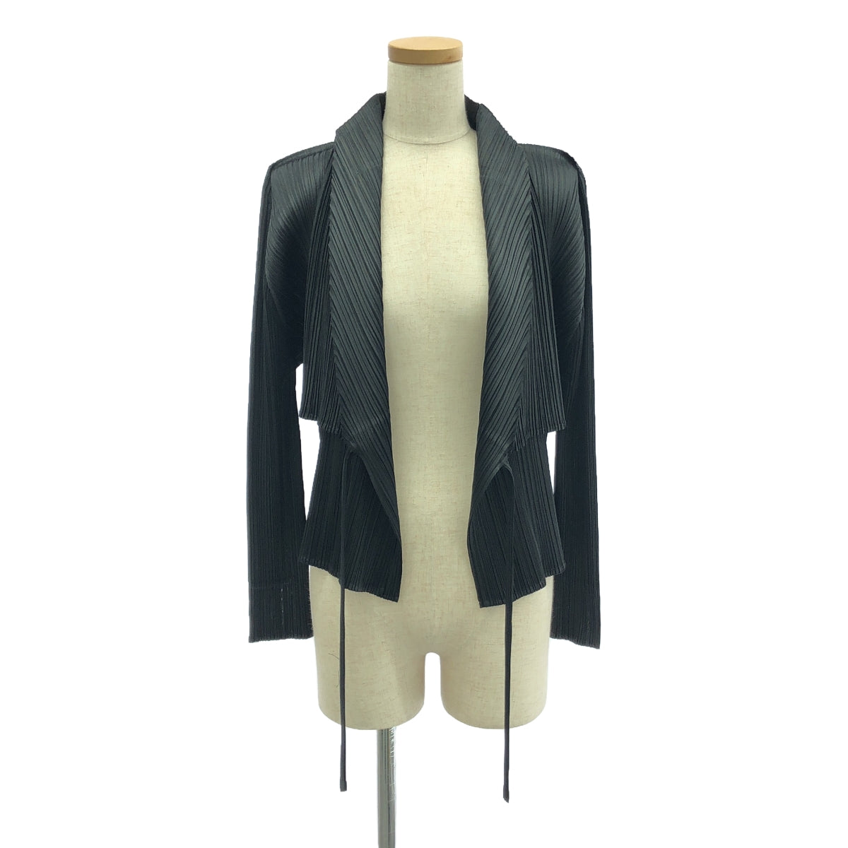 PLEATS PLEASE ISSEY MIYAKE | Pleated design cardigan | Size 3 | Black | Women's