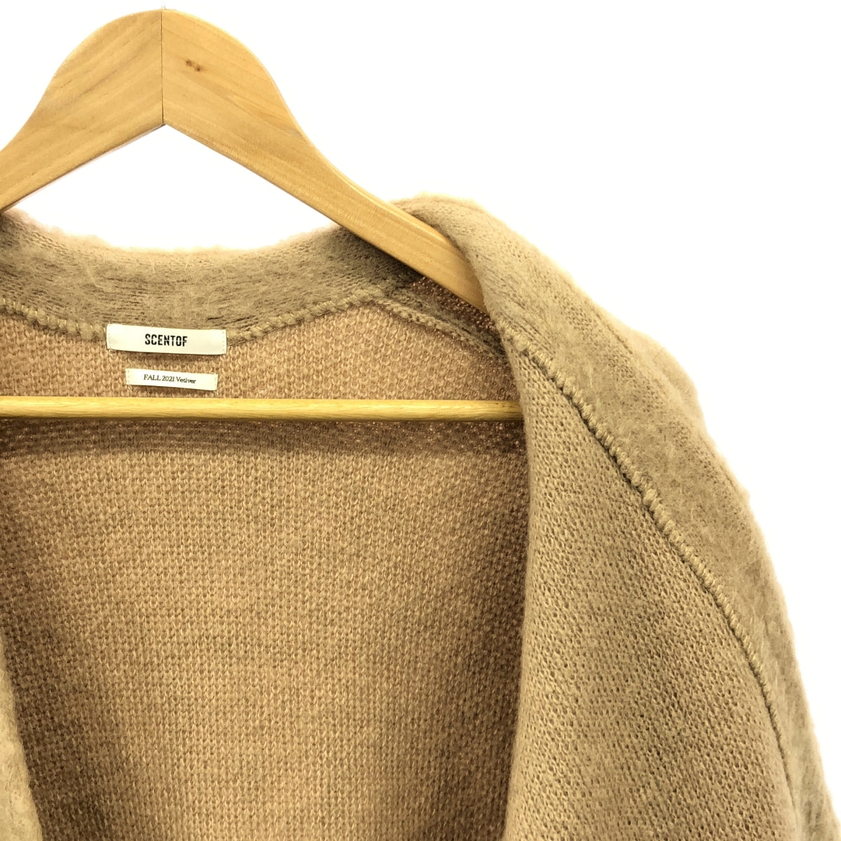 SCENTOF | Wool mohair blend shaggy cardigan | F | Beige | Women's